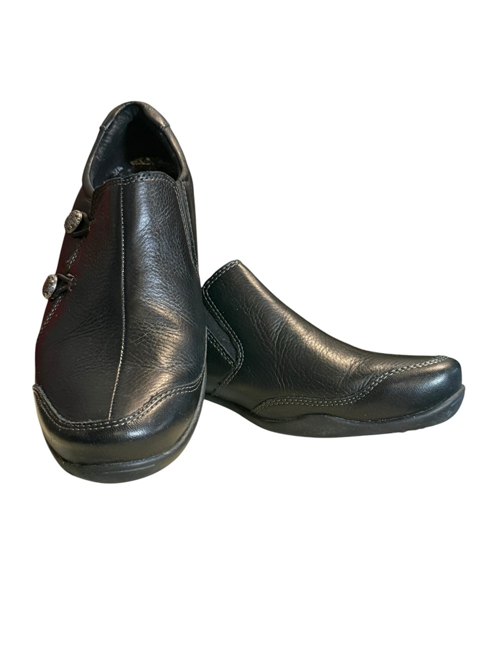 Taos Encore Black Leather Slip-On Comfort Loafers Women’s 9 EU 40 - Picture 10 of 12